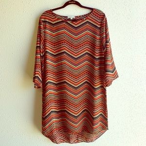 Chiffon Chevron Dress!